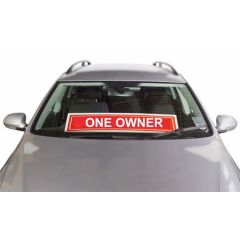 Jumbo Screen Banners Red "ONE OWNER"