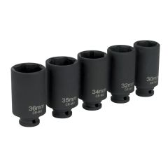 5pc 1/2"sq Impact Hub Nut Socket Set