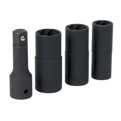 4pc 1/2"sq Drive Impact Flip Socket Set