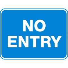 No Entry Sign 600x450mm 3mm Aluminium