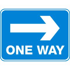 One Way (Right) Sign 600x450mm 3mm ALU
