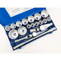 1" Socket Set 21 Piece 30-80mm