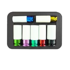 7pc Alloy Wheel Nut Socket Set 1/2"