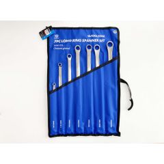 7Pc Long Ring Spanner Set 8-24Mm