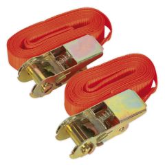 Ratchet Tie Down Straps Pair 4.5m 500kg