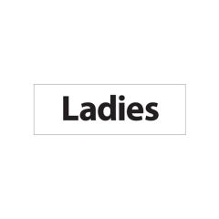Ladies Toilet Sign - 300x100 S/A Vinyl