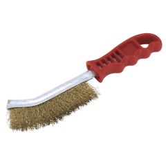 Wire Brush Brassed Steel Plastic Handle