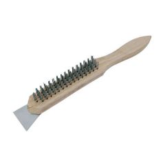 4 Row Wire Brush with Scraper