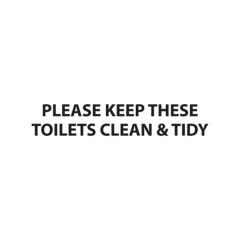 Keep Toilets Clean - 600x200 1mm Plastic