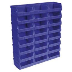 Plastic Storage Bins 103x85x53mm Blue 24
