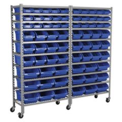 Mobile Bin Storage System 72 Bins