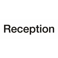 Reception Sign 300x100 Plastic