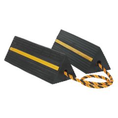Heavy-Duty Rubber Wheel Chocks 8kg Pair