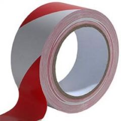 Hazard Warning Tape 50m Roll Red/White