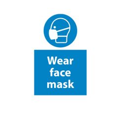 Wear Face Mask - 400x600mm Plastic