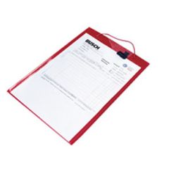 A4 Red Job Sheet Cover for Workshop Plan