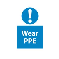 Wear PPE - 400x600mm Plastic