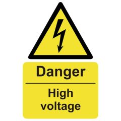 High Voltage Sign 600x200mm Plastic