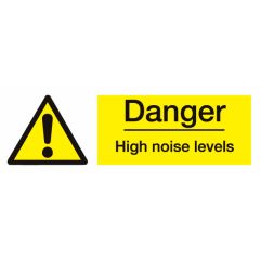 High Noise Levels Sign 600x200mm Plastic
