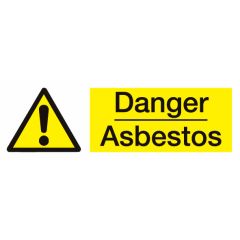 Danger Asbestos Sign 600x200mm Vinyl