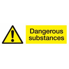 Dangerous Substance Sign 300x100 Plastic
