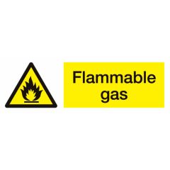 Flammable Gas Sign 600x200mm Vinyl