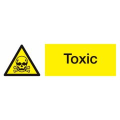 Toxic Sign 300x100mm Plastic