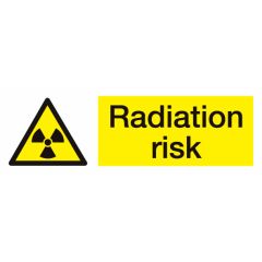 Radiation Risk Sign 300x100mm Plastic