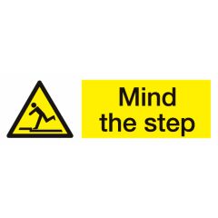 Mind The Step Sign 300x100mm Vinyl