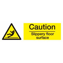Slippery Floor Sign 600x200mm Plastic