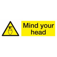 Mind Your Head Sign 300x100mm Plastic
