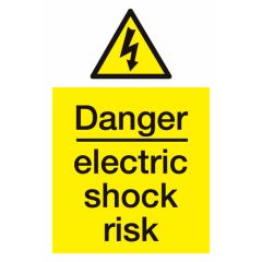 Electric Shock Sign 200x300mm Vinyl