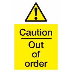 Out of Order Sign 400x600mm Plastic