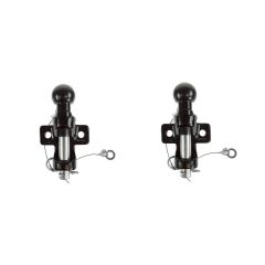 2 X 50mm Ball & Pin Hitch Black