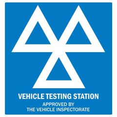 MoT Testing Station Sign 600x625mm DVSA