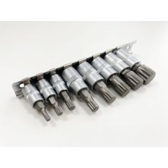 Spline Socket Bit Set 8pc 1/4",3/8