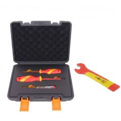 TBT3570 3PC Screwdriver Set Electricians VDE + TBT3565 Insulated Open End Wrench 1000 Volt 8mm