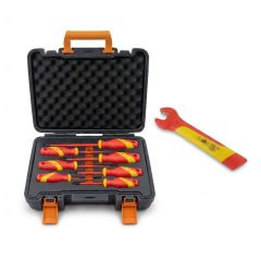 TBT3574 7PC Screwdriver Set Electricians VDE + TBT3566 Insulated Open End Wrench 1000 Volt 10mm