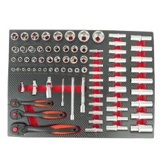 80pcs Socket Set Carbon Fibre