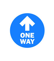 One Way Floor Sticker