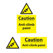 Caution Anti-Climb Paint Sign
