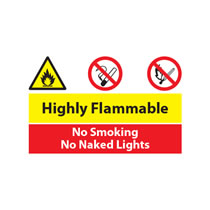 Highly Flammable No Smoking Sign Highly Flammable No Smoking Sign